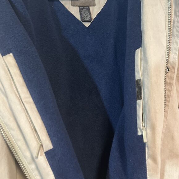 Austin Clothing Company Tan Barn Jacket Navy Fleece and Quilted Lining Men’s XXL - Picture 4 of 7